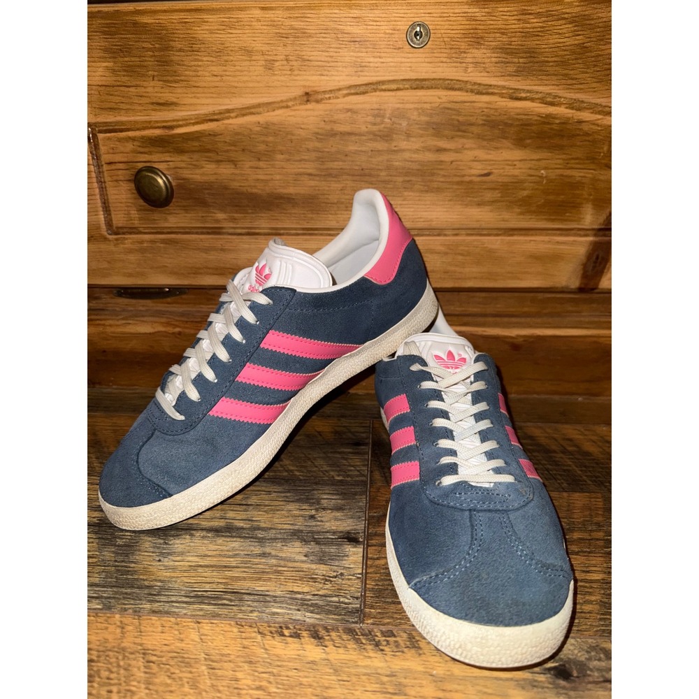 Adidas Gazelle Navy Blue Pink Suede Sneakers ID3189 Womens Size 7.5 Retro Low